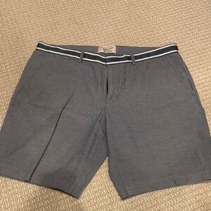 Original Penguin Men's Charcoal Shorts with Striped Waistband